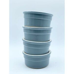 Cermer Ramekin Light Baby Blue Set of 4 Oven Freezer Microwave 3.5”